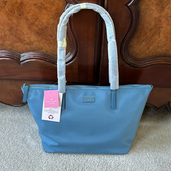 KATE SPADE HAYDEN NIAGARA NYLON TOP ZIP TOTE - Picture 7 of 15